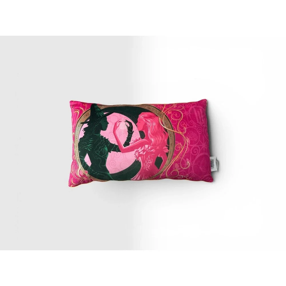 Universal Studios Wicked Movie Elphaba Glinda Pink Throw Pillow 24x16 55262-P635